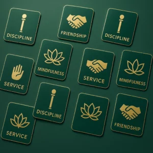 Набор стикеров «Ведические принципы» (12 шт.)