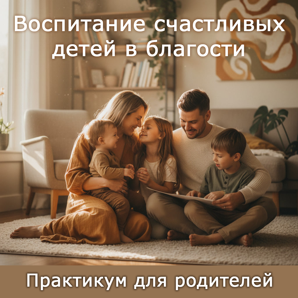 Обложка практикума для родителей Воспитание счастливых детей в благости Олег Торсунов